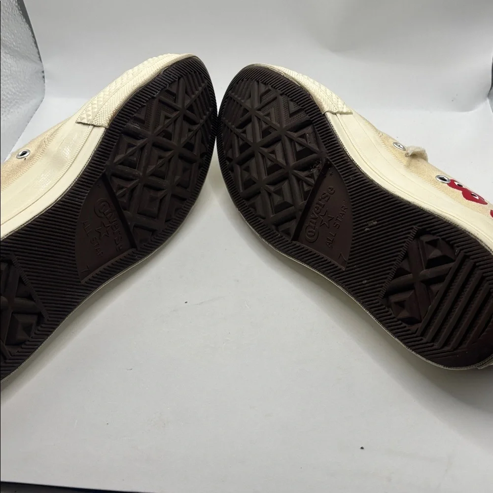 Converse CT All Star 70 Ox Comme des Garcons PLAY Multi-Heart White SZ M7/W9 - Picture 10 of 12